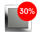 BJE Рамка 1 пост (глянцевый хром) Solo/future 1754-0-4538 УЦЕНКА