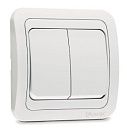 Выключатель СУ 2кл проходной со вставкой (белый) Mimoza MAKEL