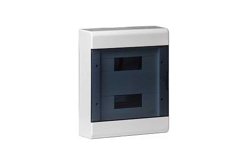 Бокс навесной 2ряда 24 мод. 302х370х95мм с N/PE-12/12 под Меркурий 200.02 прозр. дверь IP40 (белый) ТУСО Ruvinil (68324)