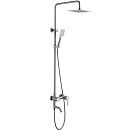 Душевая система LEDEME картридж 35мм с тропическим душем НЕРЖ.корпус L72401 (Гарантия 5 лет)