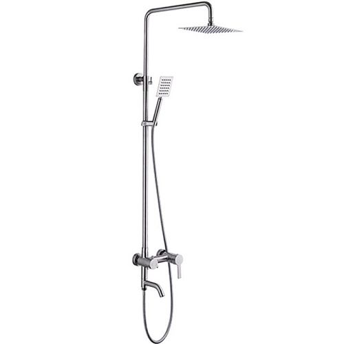 Душевая система LEDEME картридж 35мм с тропическим душем НЕРЖ.корпус L72401 (Гарантия 5 лет)