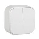 Выключатель 2кл 10А IP20 (белый) Quteo Legrand (782202)