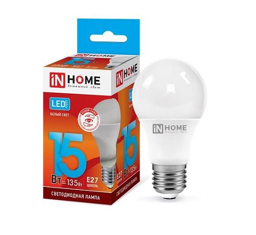 Лампа светодиодная ЛОН LED-A60-VC A60 15Вт 4000К 1430Лм Е27 IN HOME