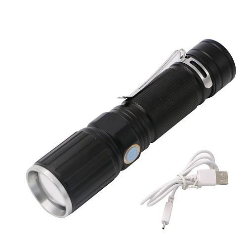 Фонарь LED ручной аккумуляторный 1LED BL-518-T6 зарядка USB