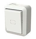 Переключатель ОУ 1кл с контролем подсветки 2 дополнительные клеммы 16А IP44 (белый) Jussi 1066sw ABB