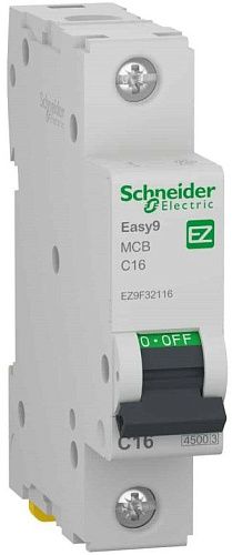 Автоматический выключатель 1п C16 4.5кА Easy9 SE (EZ9F32116)