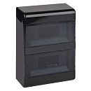 Бокс навесной 2ряда 18 мод. 225х323х94мм с N/PE-10/10 2 прозрачные двери IP40 (черный) ТУСО Ruvini Бокс навесной 2ряда 18 мод. 225х323х94мм с N/PE-10/10 2 прозрачные двери IP40 (черный) ТУСО Ruvini