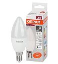 Лампа светодиодная свеча  6.5Вт=60W E14 4000К 560Lm (38х106) 840 220-240V LV 7SW  OSRAM