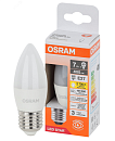 Лампа светодиодная свеча LS CLA 75 7W 827 230V FR E27 600 d37х100 матовая OSRAM Лампа светодиодная свеча LS CLA 75 7W 827 230V FR E27 600 d37х100 матовая OSRAM
