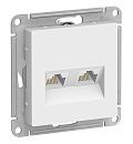 Розетка 2-я PC RJ45+RJ45 категория 5е (белый) ATLASDESIGN SE Розетка 2-я PC RJ45+RJ45 категория 5е (белый) ATLASDESIGN SE