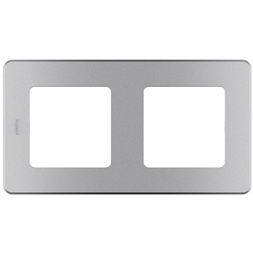 Рамка 2 поста (алюминий) INSPIRIA Legrand/Daccord (673942)