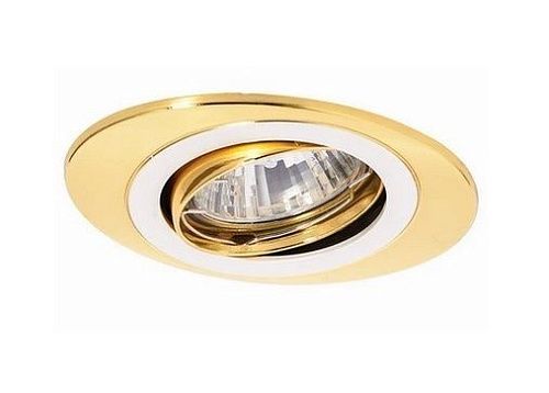 Светильник точечный поворотный ORBITA 51 1 24 50Вт GU5.3 110х80х48мм Øотв.75мм IP20 ITALMAC золото/никель/золото