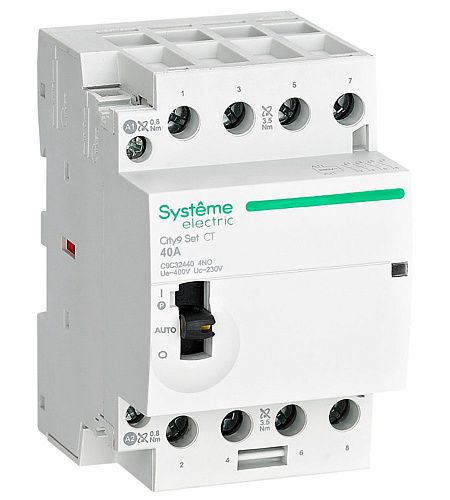 SE Контактор 4P 4НО 40A AC 400В-230В City9 Set SE (C9C32440)