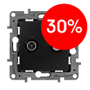 Розетка TV/SAT двухкабельная (антрацит) Etika Legrand (672657) Розетка TV/SAT двухкабельная (антрацит) Etika Legrand (672657)