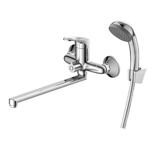 Смеситель ванна DECOROOM с поворотным изливом 300мм DR21043