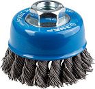 Щетка чашечная для УШМ плетеные пучки стальной проволоки 0.5мм 65ммхМ14 ПРОФЕССИОНАЛ ЗУБР (35275-065_z02)