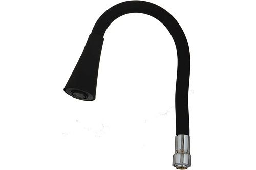 Излив гибкий с лейкой "колокольчик" черный 49см LUXE MELODIA MKP20920