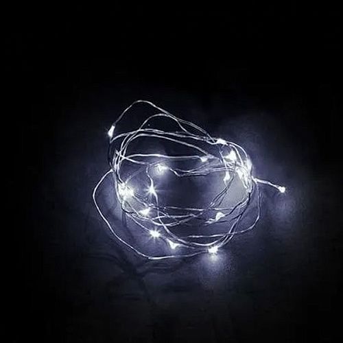 Гирлянда светодиодная на батарейках 2032 5м холодный