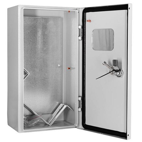 Щит учета навесной ЩУ 3ф 12 модулей + 3ф счетчик 440х240х170м крепление на столб без сальников Øотв.22.5мм IP54 MECAS