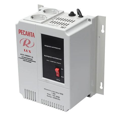 Стабилизатор АСН-1000 Н/1-Ц Lux 140-260В 220±8% IP20 настенный РЕСАНТА