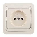 Розетка СУ со вставкой (крем) Mimoza MAKEL