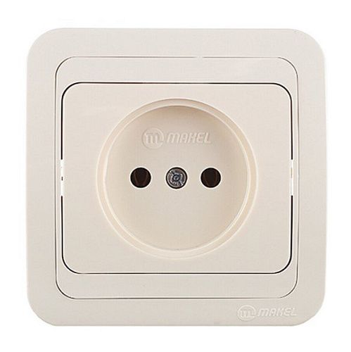 Розетка СУ со вставкой (крем) Mimoza MAKEL
