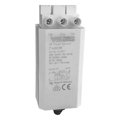 Импульсное зажигающее устр-во Z 400MK 70-400Вт для металлогал. и натриевых ламп 78x34х27мм IP20 VS-Power Vossloh Schwabe