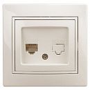 Розетка PC RJ45 (слоновая кость) Intro Solo ЭРА (4-303-02)