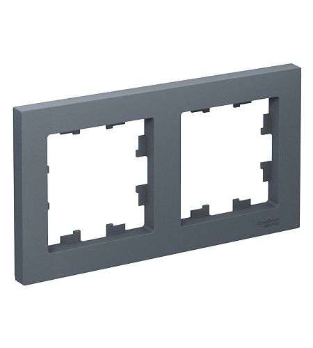 Рамка 2 поста универсальная (грифель) ATLASDESIGN SE