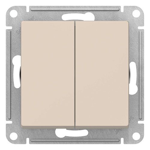 Переключатель 2кл перекрестный 2х схема 7 10АХ (бежевый) ATLASDESIGN SE