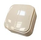 Выключатель 2кл 10А IP20 (слоновая кость) Quteo Legrand (782232) УЦЕНКА