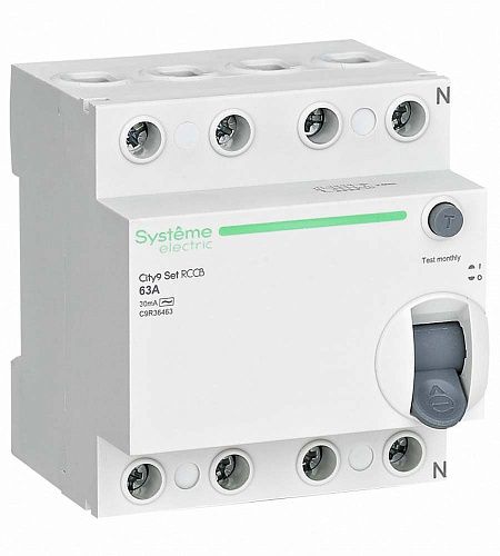 Устройство защитного отключения 63А 4п 30мА тип AC City9 Set SE (C9R36463)