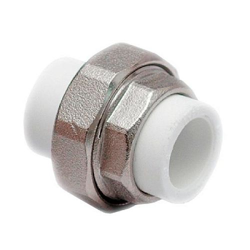 Муфта PP-R разъемная латунная 20 (белый) РосТурПласт