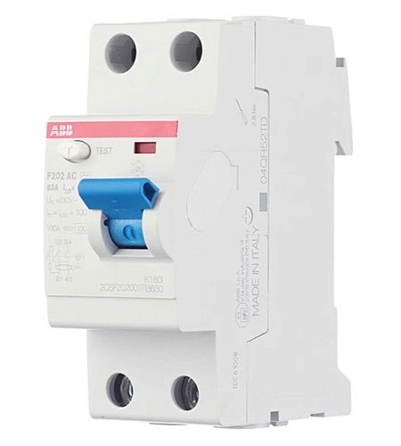 Устройство защитного отключения 2п 63А 300мА тип AC F202 AC-63/0.3 ABB ФЛ