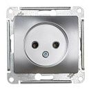 Розетка без заземления (алюминий) GLOSSA SE