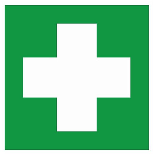 Знак самоклеящийся:: Аптечка первой медицинской помощи (200х200мм)