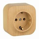 Розетка с заземлением без шторок IP20 (сосна) Quteo Legrand/Daccord (782271)