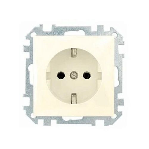 Розетка СУ с заземлением (бежевый) СТИЛЬ BYLECTRICA