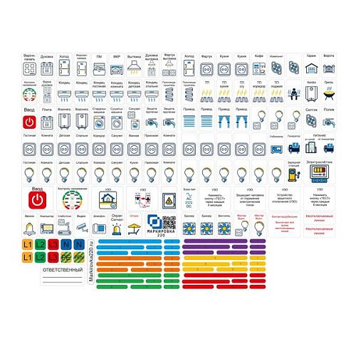 Маркировка для электрических щитов до 96 модулей EL-ProMax