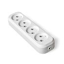 Колодка ОУ 4 гнезда б/з IP20 (белый) АБС-пластик UNIVersal