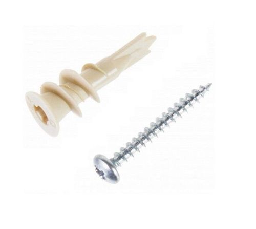 Дюбель для гипсокартона 33мм с саморезом 6х40 (4шт) DRIVA NYLON Tech-Krep 102947