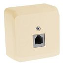 Розетка ОУ TF RJ11 (кремовый) ЭТЮД SE