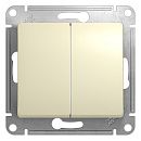 Переключатель 2кл схема 6/2 10AX (бежевый) GLOSSA SE