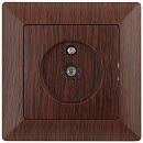 Розетка TV одиночная (венге) Intro Solo ЭРА (4-301-10)