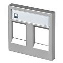 Накладка для 2 разъемов 2-модульная 2017/2018.  N2218.2 PL (серебристый) Zenit ABB