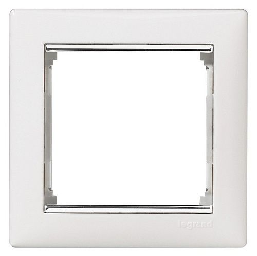 Рамка 1 пост (белый/серебро) Valena Classic Legrand (770491)