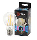 Лампа светодиодная ЛОН  F-LED A60-13W-840-E27 Е27/ Е27 A60 13Вт 4000К 1690Лм Е27 Filament прозрачная ЭРА Лампа светодиодная ЛОН  F-LED A60-13W-840-E27 Е27/ Е27 A60 13Вт 4000К 1690Лм Е27 Filament прозрачная ЭРА