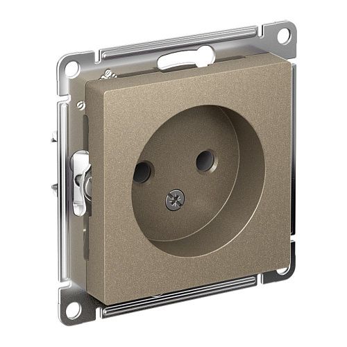 Розетка без заземления 16А (шампань) ATLASDESIGN SE