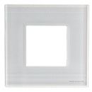 Рамка 1 пост 2-модульная N2271 CB (белое стекло) Zenit ABB