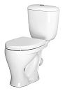 Унитаз-компакт Воротынский козырьковый косой выпуск нижн. подв. 1-реж. сид. полипропилен (Santeri)